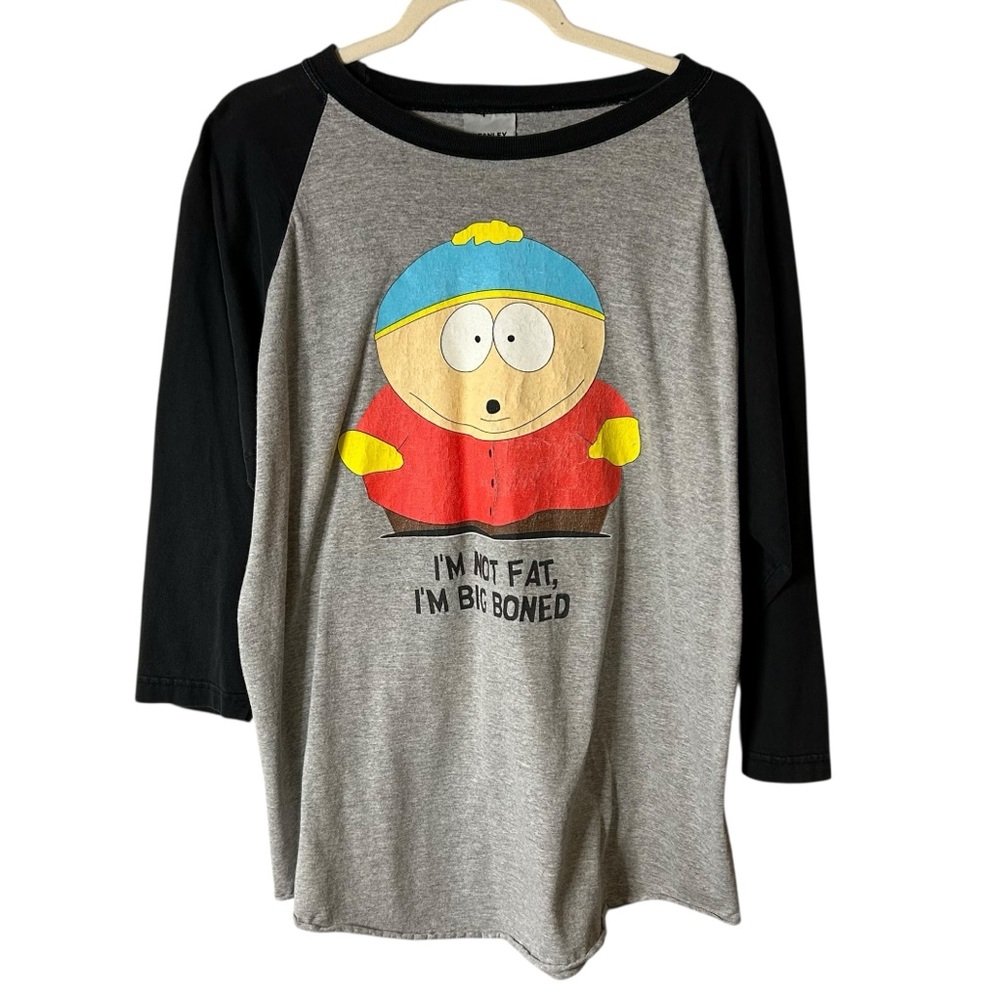 VINTAGE | Stanley Desantis South Park "I'm Not‎ Fat, I'm Big Boned Raglan Tee